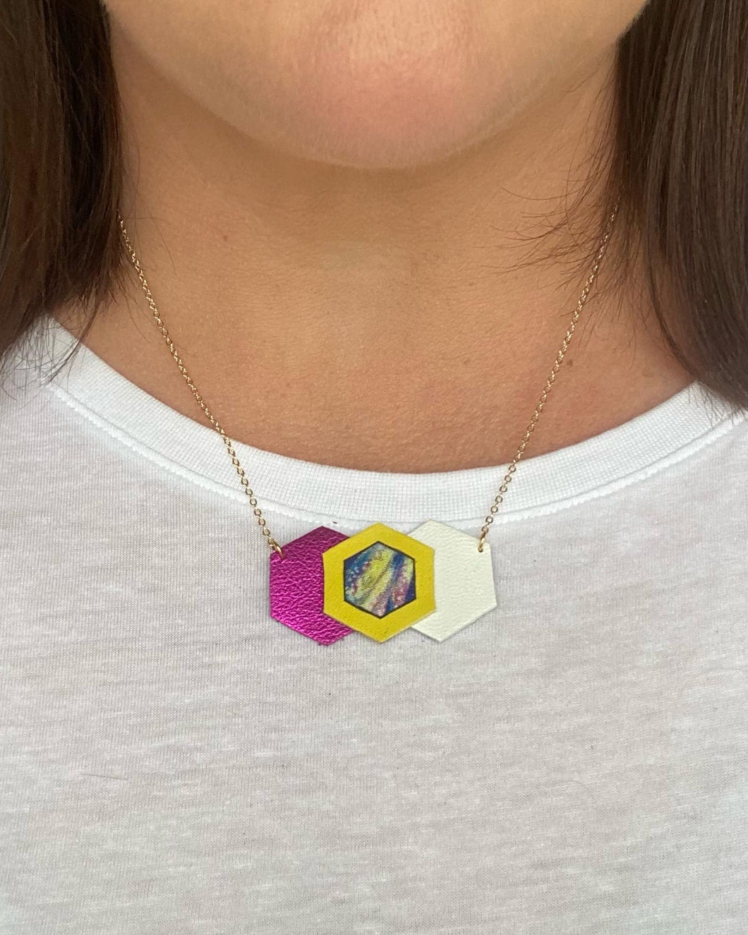 Necklace - geometric/hexagonal