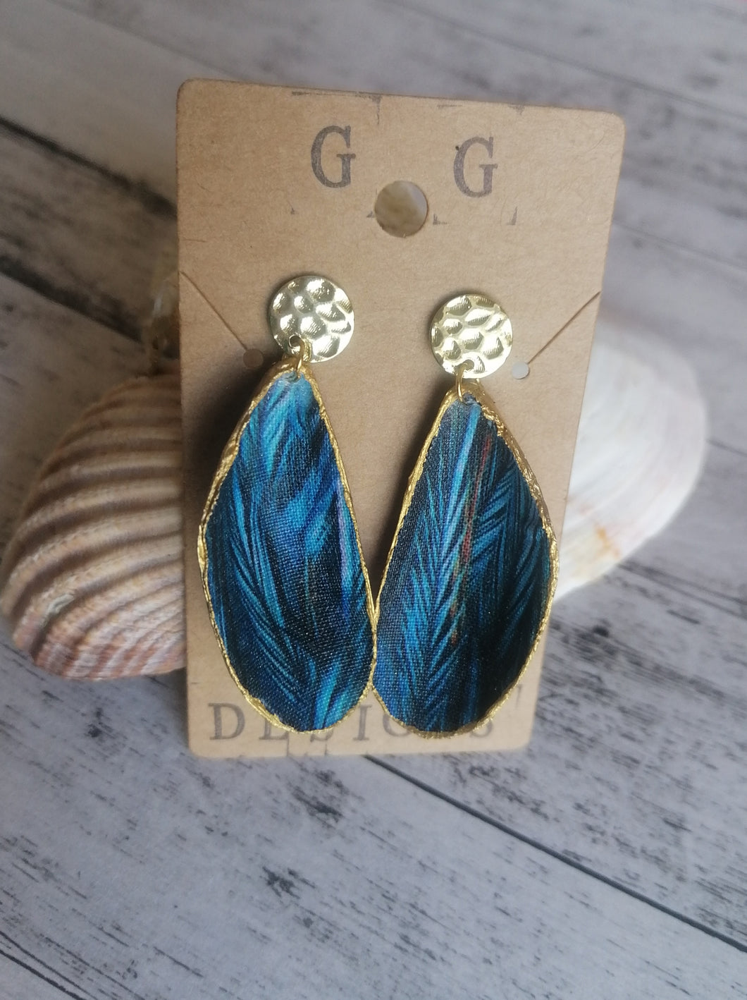 Peacock earrings #1