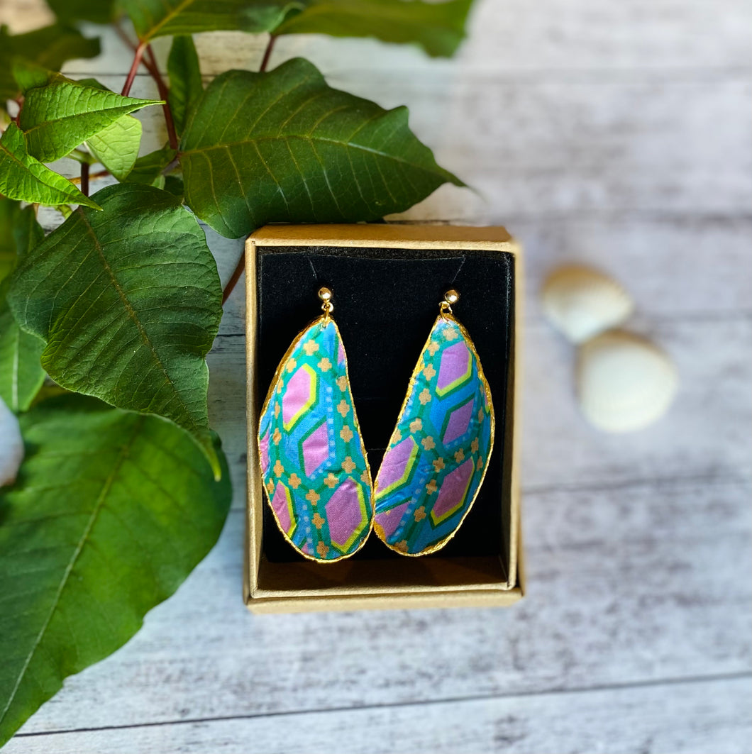 Fabric shell earrings - Seville 4