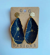 Load image into Gallery viewer, Fabric shell earrings - constellations
