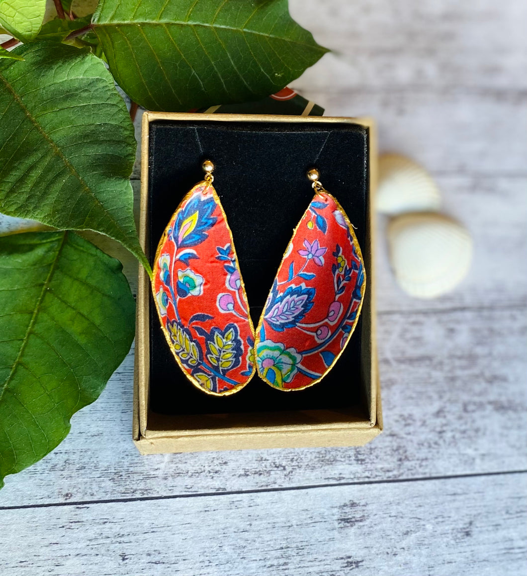Fabric shell earrings - Seville 6