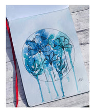 Load image into Gallery viewer, Abstract blue florals
