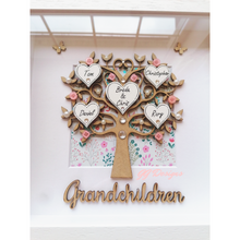 Load image into Gallery viewer, Grandchildren tree Grandmother gift Grandfather gift Anniversary gift Mothers day gift Fathers day gift
